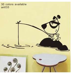  Large  Easy instant decoration wall sticker decor  fishing 
