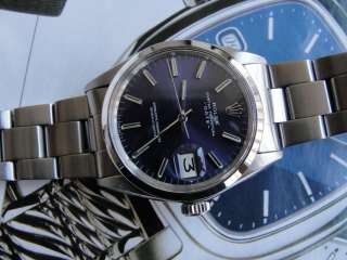 AUTHENTIC ROLEX 1500 OYSTER PERP. CIRCA 1968 BLUE DIAL SERVICED  