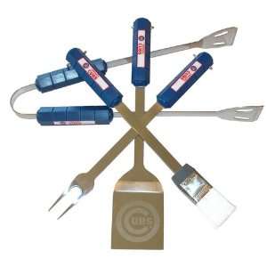  Chicago Cubs Mlb 4 Piece Barbque Set By Motorhead Products 