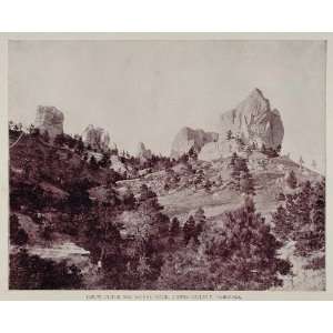  1893 Print Nebraska Crow Butte Signal Rock Dawes County 