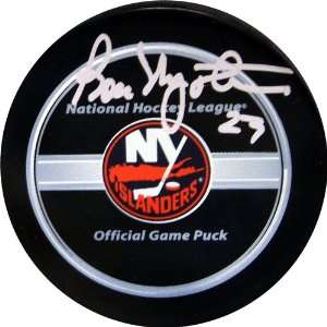  Bobby Nystrom Autographed Puck   Sports Autographs Sports 