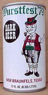 WURSTFEST DARK BEER Can Man Spoetzl Shiner TEXAS 79 1+  