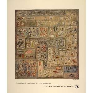  1948 CCA Art Mark Tobey Washington State Abstract Print 