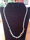  IN USA Multi Colored Shell Beaded Necklace, vintage