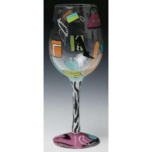  Shopaholic Too Wine Glass by Lolita