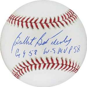  Bob Turley Signed Ball   with Bullet 58 Cy 58 WS MVP 