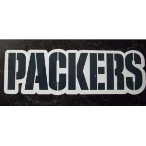  Green Bay Packers Team Name NFL Car Magnet: Sports 