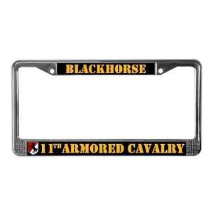  11th ACR Blackhorse Vet Military License Plate Frame by 