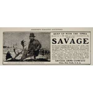  1902 Ad Savage Hunting Rifle Gun Hunter Utica ORIGINAL 