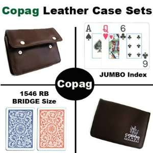  New High Quality Copag Branded Leather Case 1546 Red Blue 