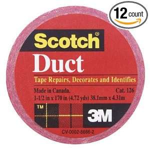 12 each Scotch Colored Cloth Tape (1005 RED IP)  