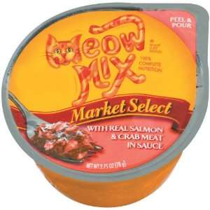 Meow Mix Cat Food, Market Select with Real Salmon & Crab Meat in Sauce 