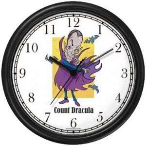 Count Dracula No.1 Wall Clock by WatchBuddy Timepieces (White Frame)