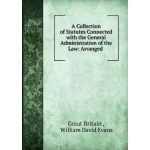  of the Law Arranged . William David Evans Great Britain  Books