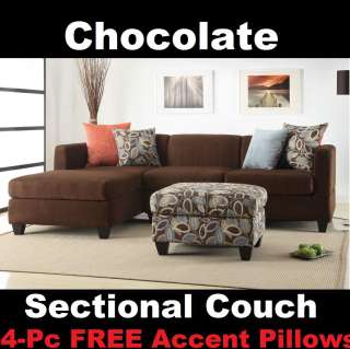 Pcs SECTIONAL SOFA COUCH SECTIONALS with 4 Pcs Free Accent Pillows 