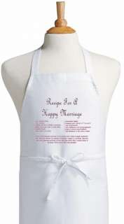 Recipe For A Happy Marriage Cooking Apron  