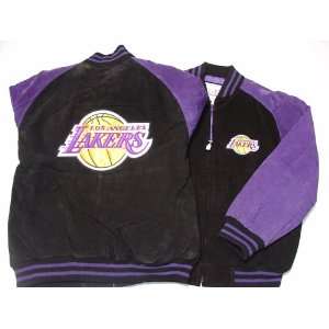  Los Angeles Lakers NBA G III Leather Suede Jacket: Sports 