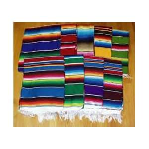  Colorful X large Mexican Serape Saltillo Blanket