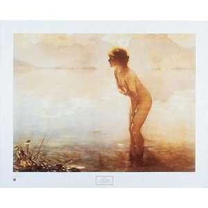 September Morn by Paul Chabas. Size 28 inches width by 21 inches 