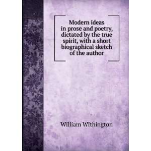   short biographical sketch of the author: William Withington: Books