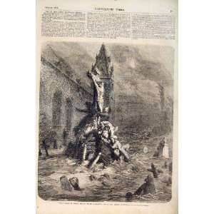  Peasants Crucifix Inundations Floods France Dore