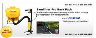 SandLiner Pro 50 backpack spreader asphalt sealcoat  