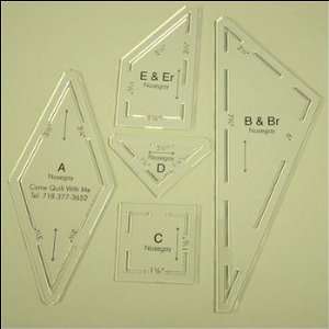  RU266 Nosegay Template Set 10.5 Inch Block By Come Quilt 