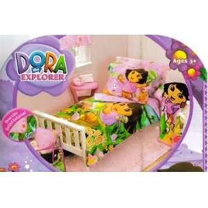  Dora the Explorer and Boots 10pc Crib Toddler Bedding Set 