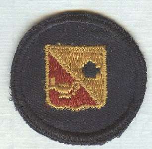  WW2 US Army Ordnance OCC Patch Black Back Cotton on Twill  