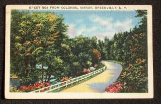 1940 Country Road Greeting Colonial Manor Greenville NY  