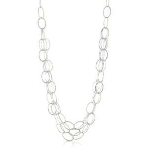  Zina Sterling Silver Sahara Collection Open Link Necklace 