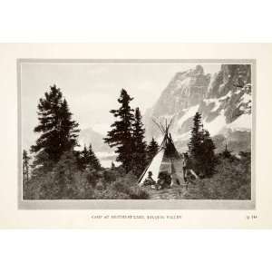  1926 Print Camp Amethyst Lake Tonquin Valley Jasper 
