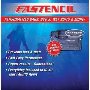  Fastencil ID Marking Kit for Scuba Diving and Snorkeleing 