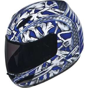  G Max GM48 Bones Helmet, Blue/White/Silver/Black, Primary 
