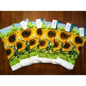  Set of 6 Lovely Sunflower Kitchen Towels