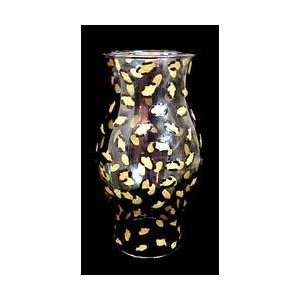   Leopard Design   Hand Painted   8 inch Hurricane Shade Electronics