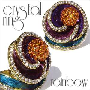 Swarovski Crystal Ring Elegant Fashion Ladies Womens Jewelry Size 6 9 