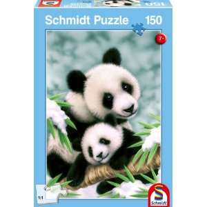  Schmidt Panda Family 150 Piece Jigsaw Puzzle: Toys 