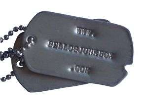 STAINLESS STEEL NOTCHED CUSTOM MILITARY DOG TAGS  