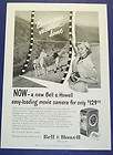 1950 BELL & HOWELL MOVIE CAMERAONLY $129.50 AD PRINT