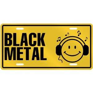   LISTEN BLACK METAL  LICENSE PLATE SIGN MUSIC: Home & Kitchen