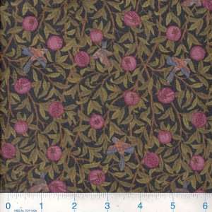   Parlor Birds Blue/Plum Fabric By The Yard Arts, Crafts & Sewing