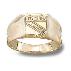 New York Rangers 10K Gold Shield Logo 3/8 Ring Size 6 1 