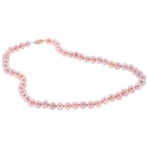  DaVonna 14k Gold Cultured Pink Freshwater Pearl Necklace 