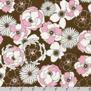 Robert Kaufman Night and Day 3 Pink Rose Brown Fabric by yard  