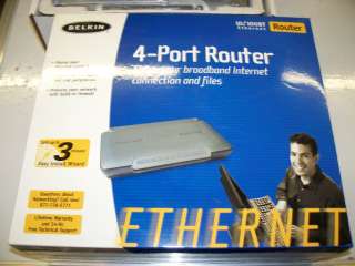 Belkin F5D52314 4 Port Wired Router 722868442944  