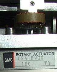 The image below shows the label of the SMC rotary actuator.