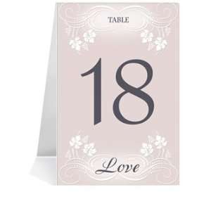  Wedding Table Number Cards   Vine Garden Trellis at Dawn 