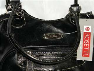 ROSETTI Glamourous CLASSIC BLACK Hobo Tote Bag Purse Satchel Hand bag 