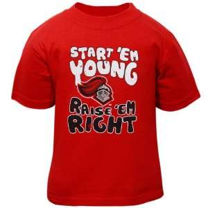 com Rutgers Scarlet Knights Toddler Start Em Young T Shirt   Scarlet 